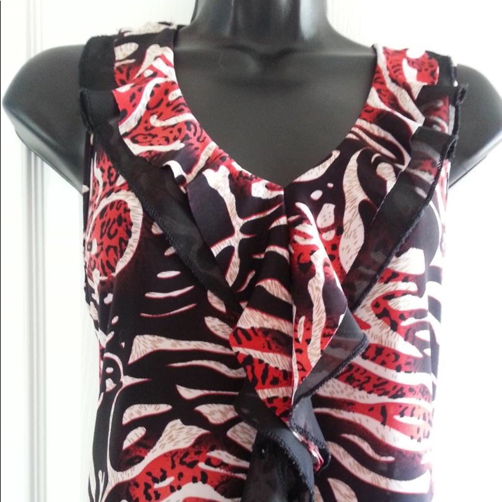 🔥Y2K 🔥Studio 59 Animal print blouse